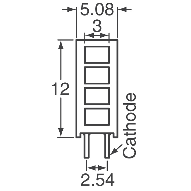 WP914CK/4YDT Kingbright  LED - Circuit imprimé Indicateurs Réseaux Barres lumineuses Graphiques à barres